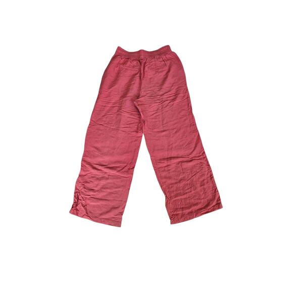 a new day brick orange linen pants with pockets, size small - Picture 2 of 5